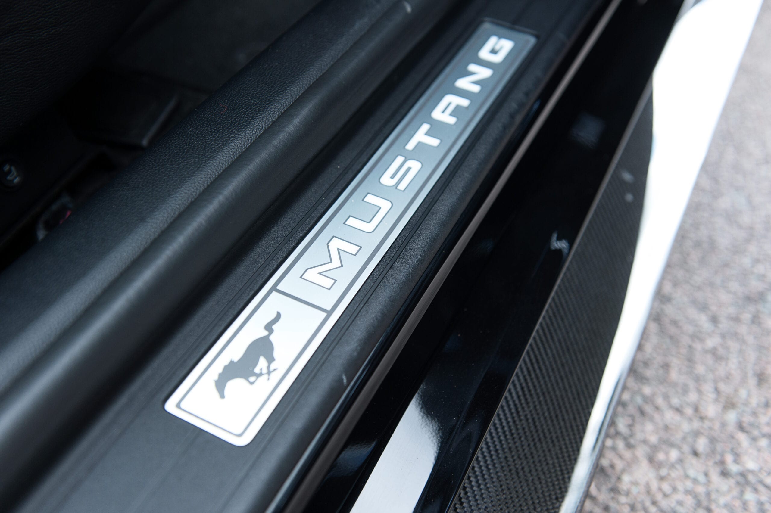 thumbnail image 2 of RED COBRA 'White Whipple Supercharged' License Plate Frame – Black Metal 2 of 3